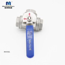 Excellent Material Best Quality Reasonable Price Stainless Steel Ball Valve 3 Way
